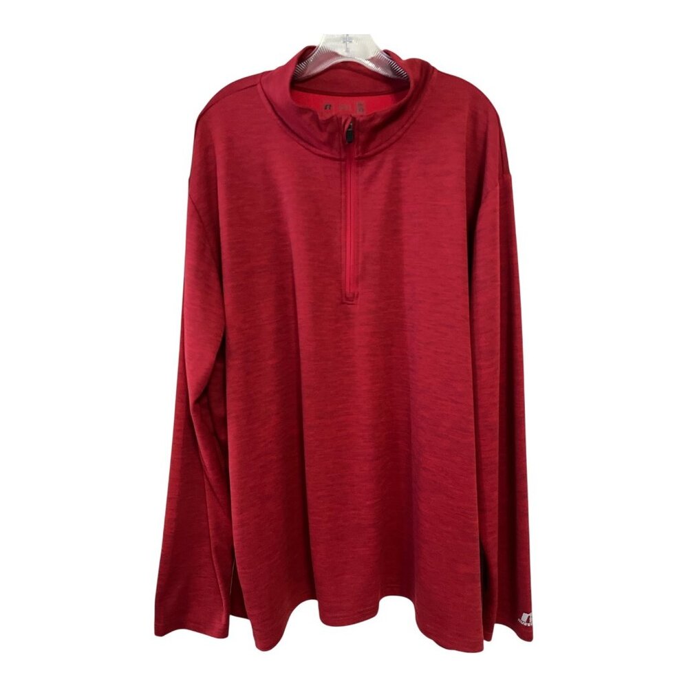 Russell pullover, red 3XL shirt, mens athletic top, dri power shirt, moisture wi